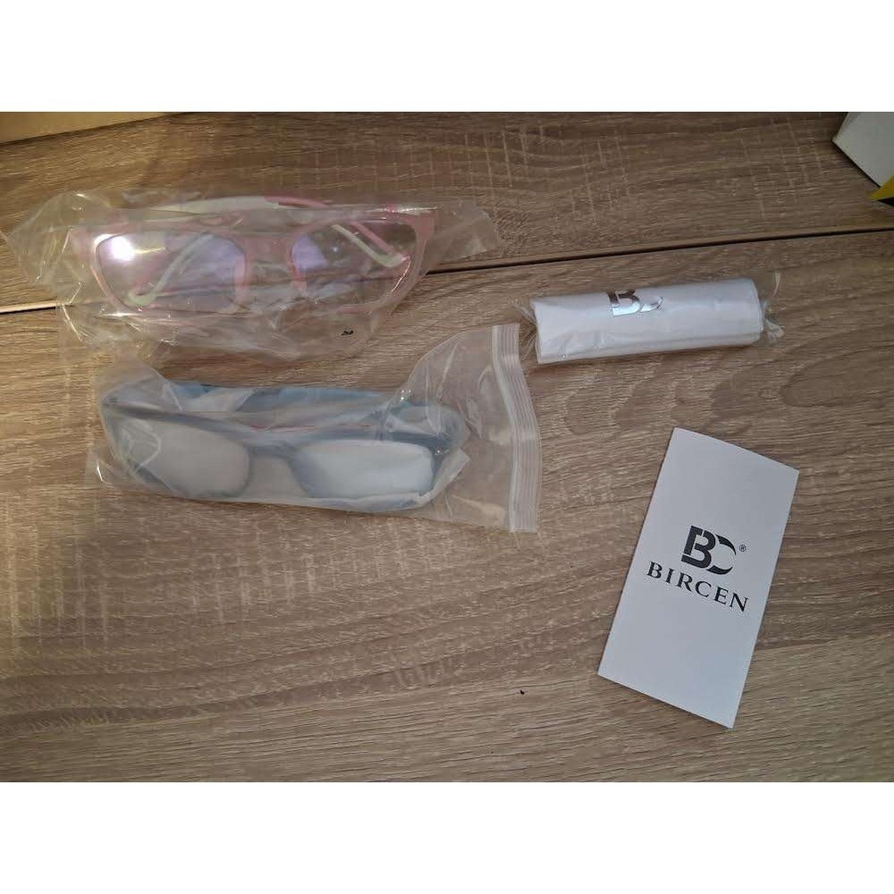 Bircen Kids Blue Light Blocking Glasses 2 Pack Pink Black Polyfilter 5119
